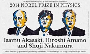 Tre professori vincitori del nobel per la scoperta dei led