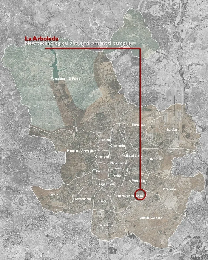 mappa di vallecas, campus universitario green
