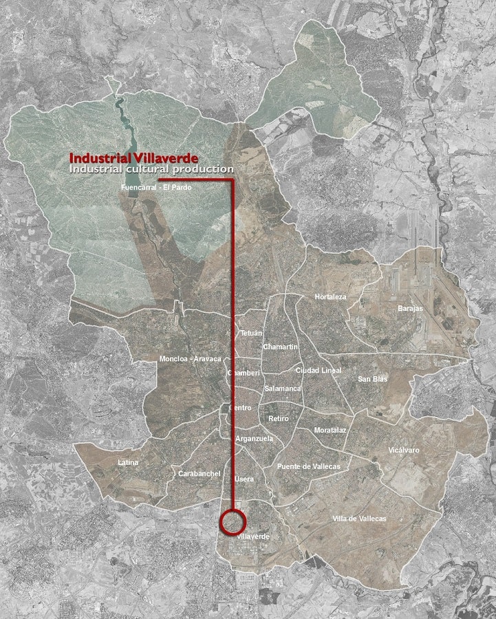 Mappa di Villaverde Madrid