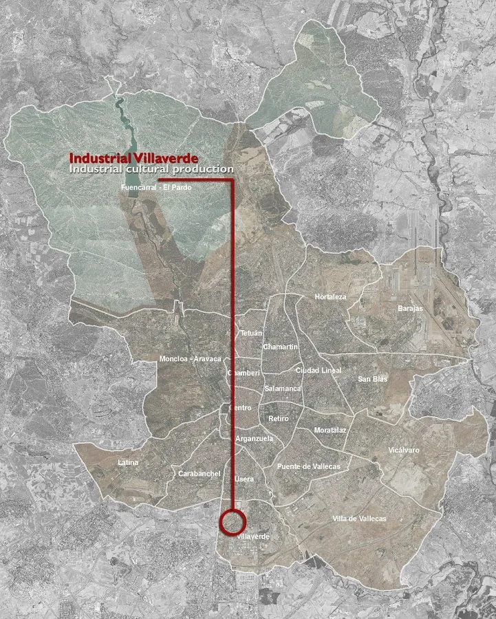 Mappa di Villaverde Madrid