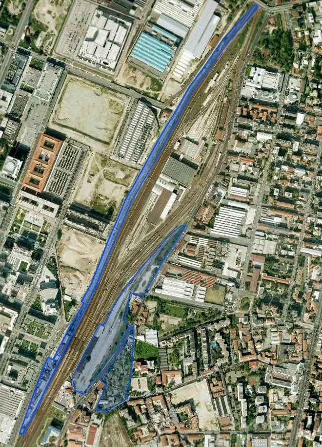 mappa scalo ferroviario abbandonato da ristrutturare e rigenerare a Mialno